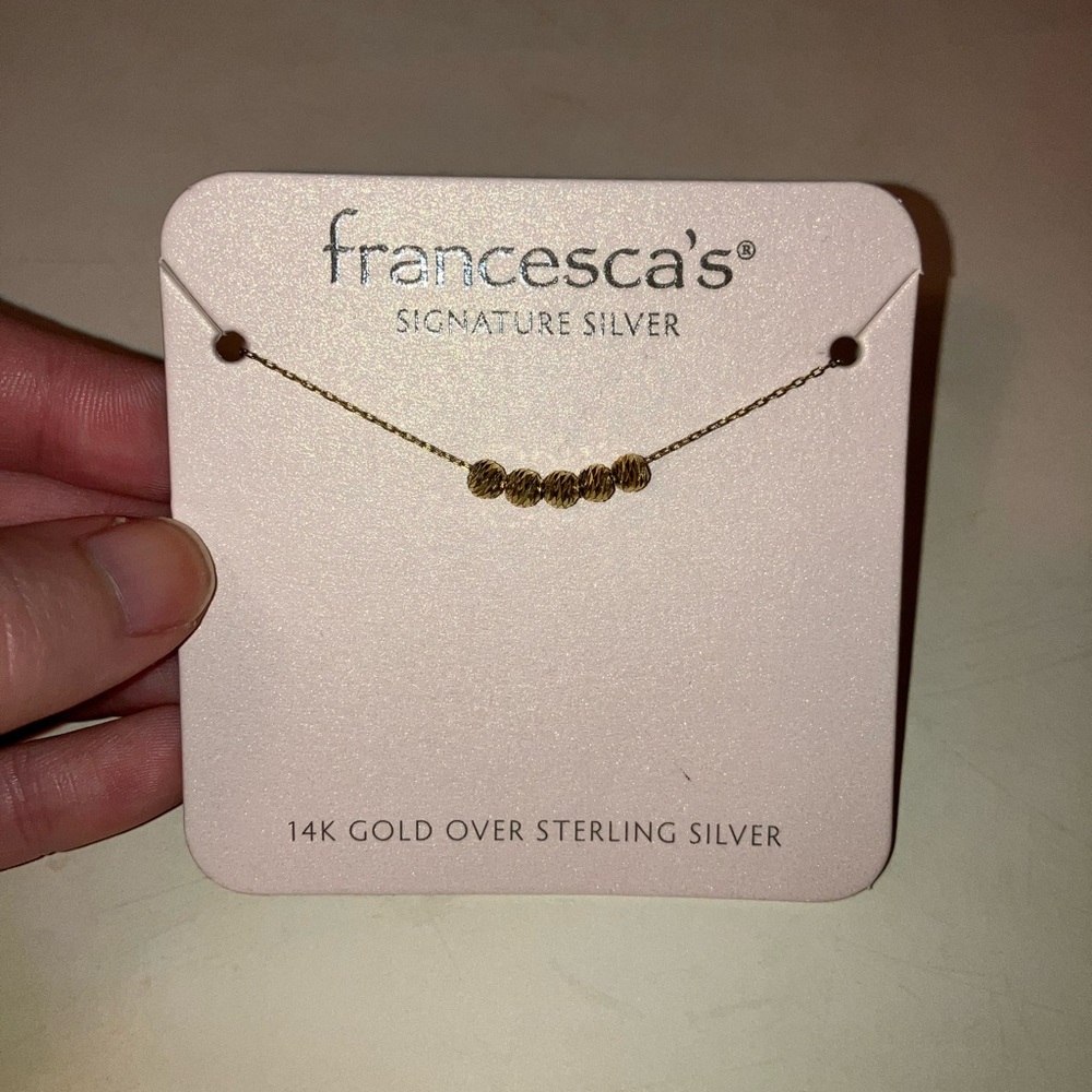 Beautiful Gold Ball Necklace | 14K Gold Over Sterling Silver | Francesca's *NEW*